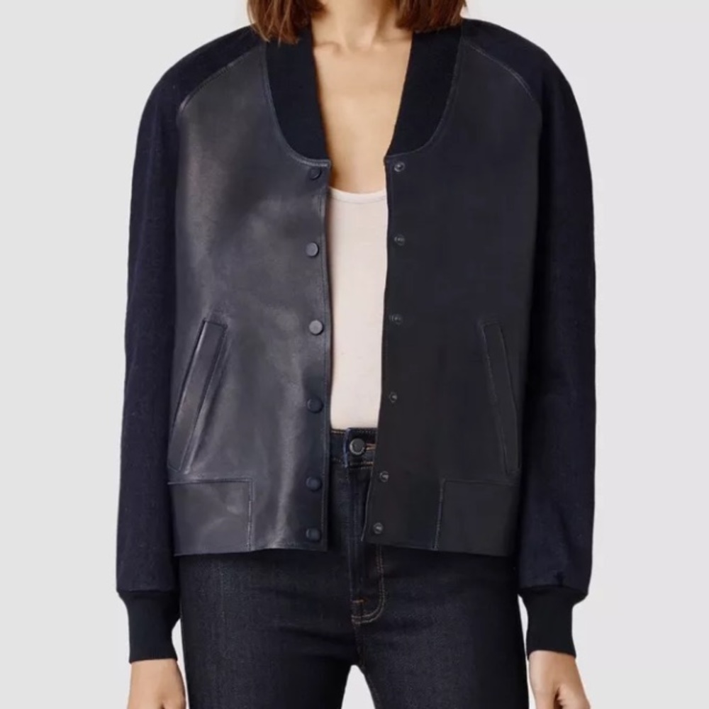 All saints Winsor Leather Bomber Jacket
